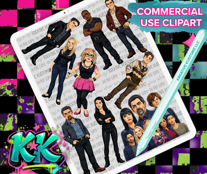 TV Inspired Clipart Bundle - Digital Download