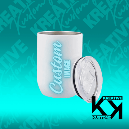12oz CUSTOM STEMLESS WINE TUMBLER - Kreative Kustomz