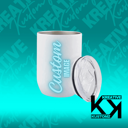 12oz CUSTOM STEMLESS WINE TUMBLER - Kreative Kustomz