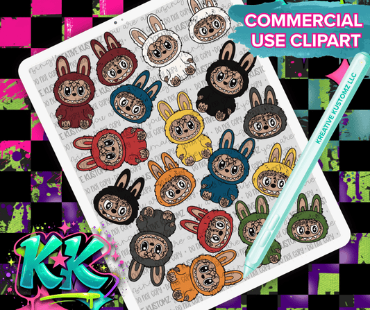 Tattoo Bubu V2 Clipart Bundle - Digital Download