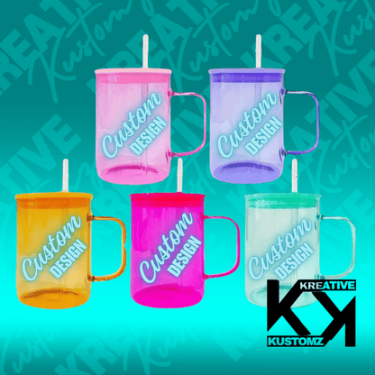 16oz CUSTOM GLASS MUG - Kreative Kustomz