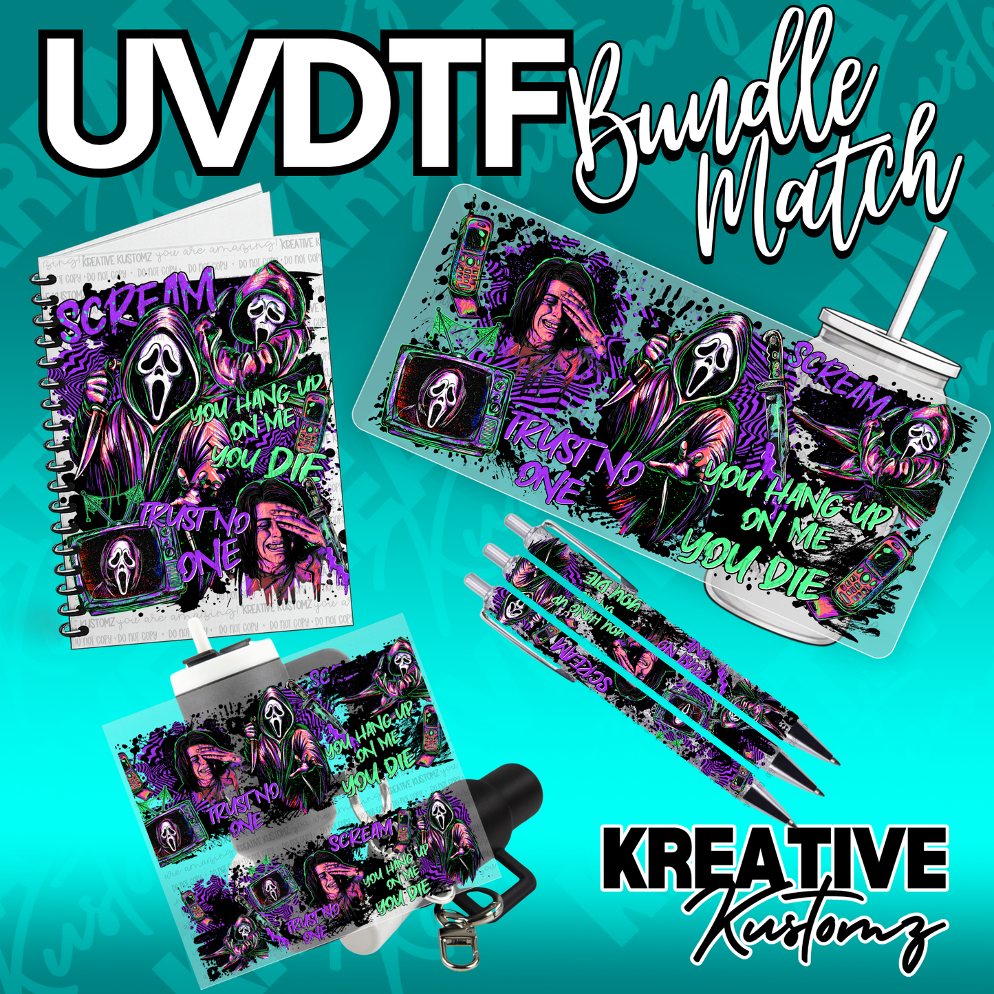 Horror Matching Bundle | UV DTF Wraps & Decals