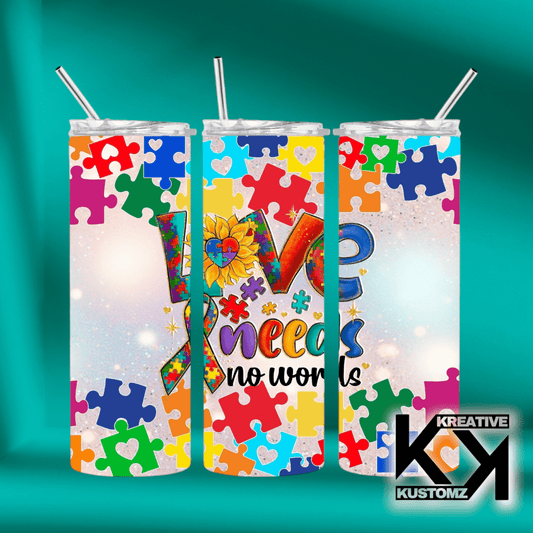 20oz Awareness Tumbler - 1 - Kreative Kustomz