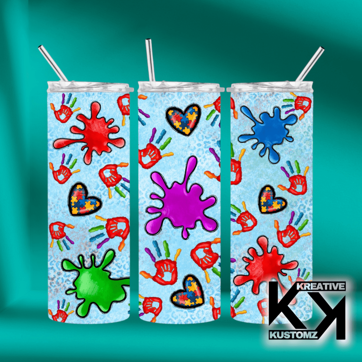 20oz Awareness Tumbler - 2 - Kreative Kustomz