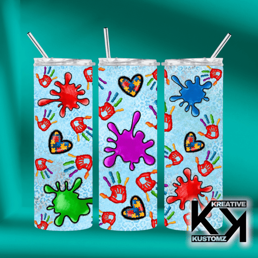 20oz Awareness Tumbler - 2 - Kreative Kustomz