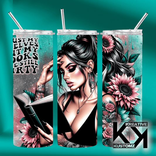 20oz Reading Tumbler - 12 - Kreative Kustomz