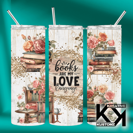 20oz Reading Tumbler - 13 - Kreative Kustomz