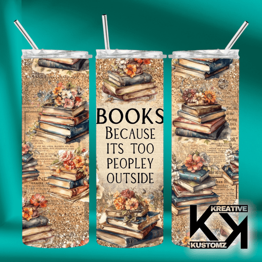 20oz Reading Tumbler - 14 - Kreative Kustomz