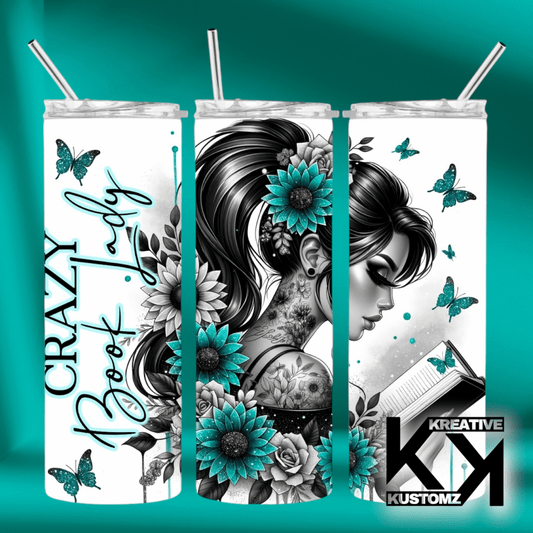 20oz Reading Tumbler - 16 - Kreative Kustomz