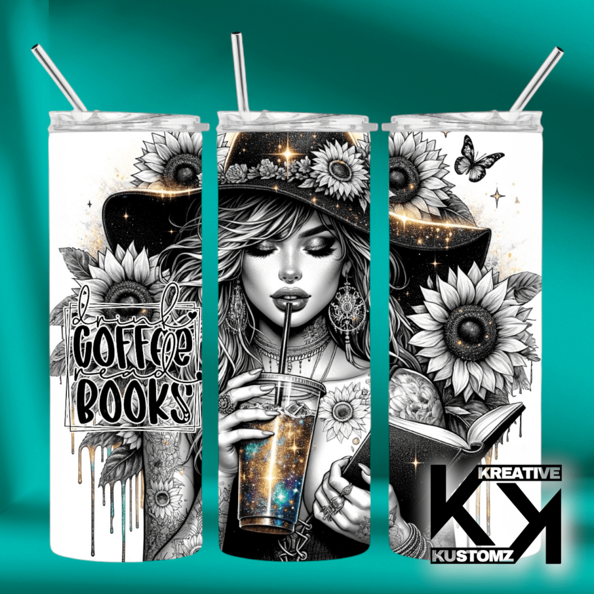 20oz Reading Tumbler - 18 - Kreative Kustomz