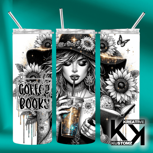 20oz Reading Tumbler - 18 - Kreative Kustomz