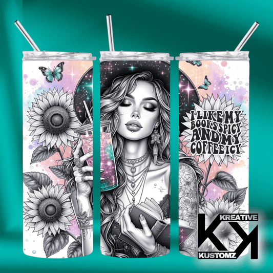 20oz Reading Tumbler - 19 - Kreative Kustomz