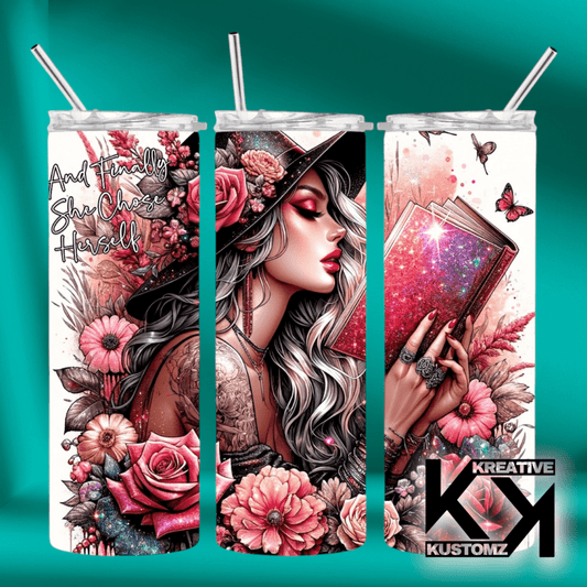 20oz Reading Tumbler - 2 - Kreative Kustomz