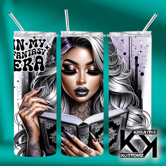 20oz Reading Tumbler - 20 - Kreative Kustomz