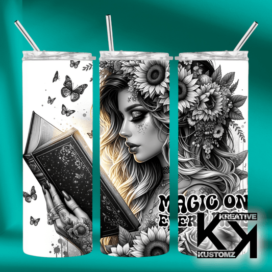 20oz Reading Tumbler - 3 - Kreative Kustomz