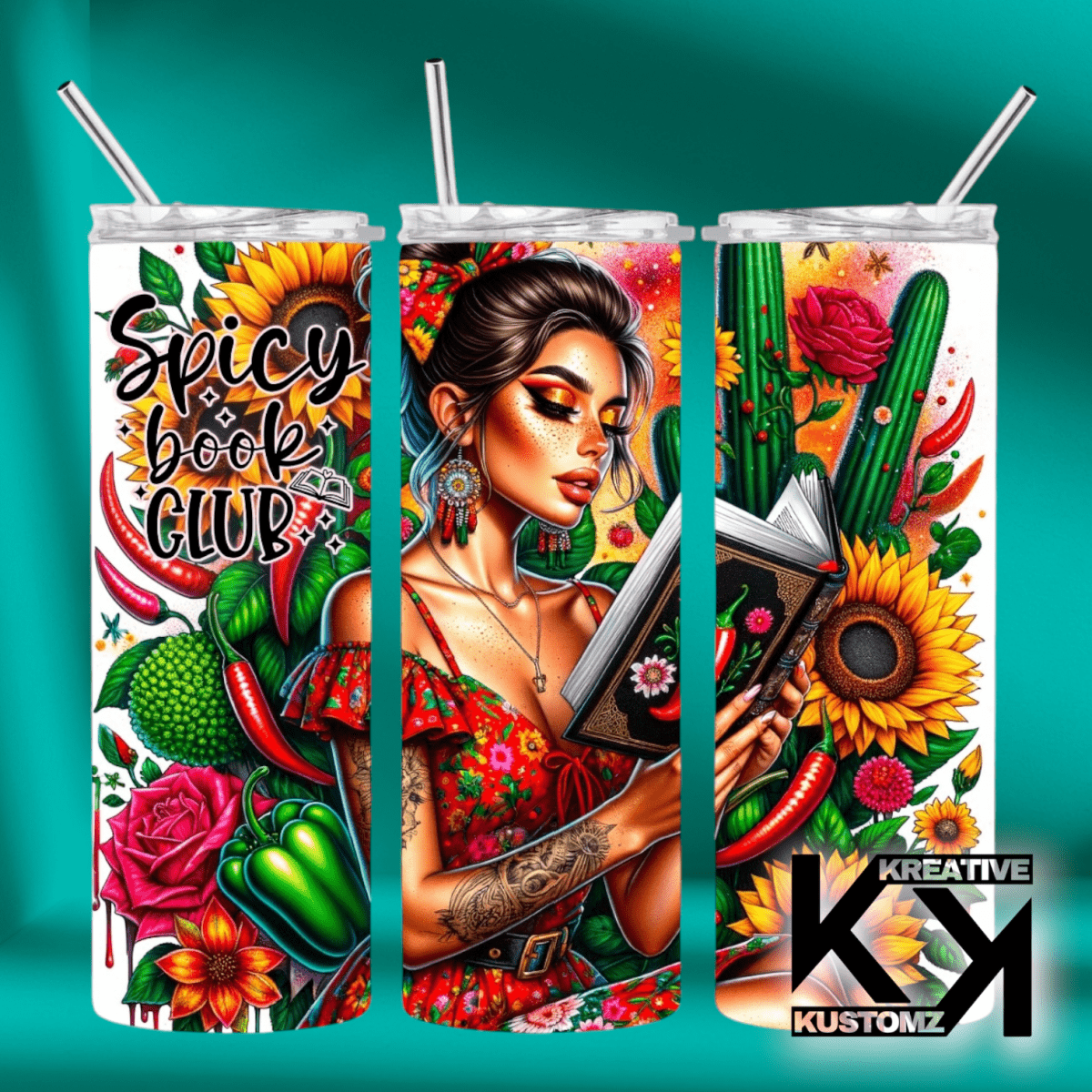 20oz Reading Tumbler - 8 - Kreative Kustomz