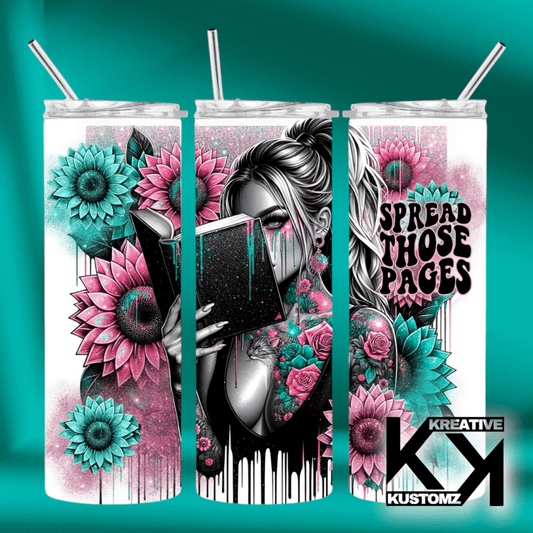 20oz Reading Tumbler - 9 - Kreative Kustomz