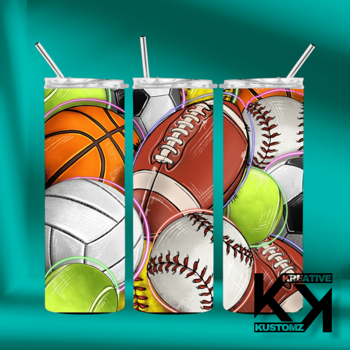 20oz Sports Tumbler - 60 - Kreative Kustomz
