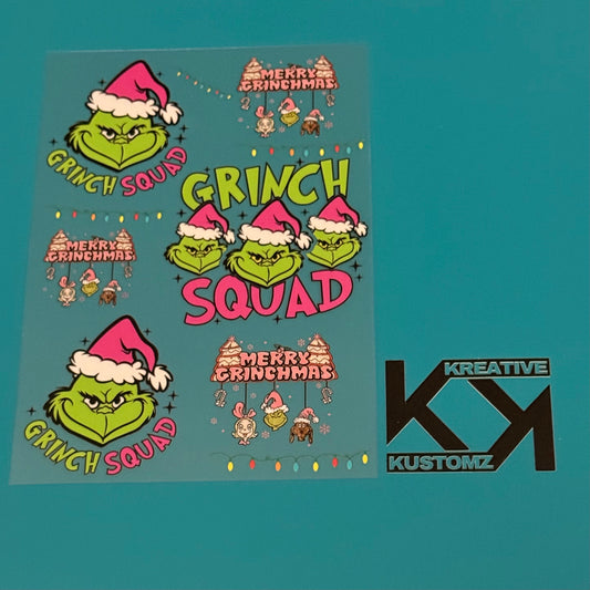A5 Pink Grinch UV-DTF NOTEBOOK WRAP