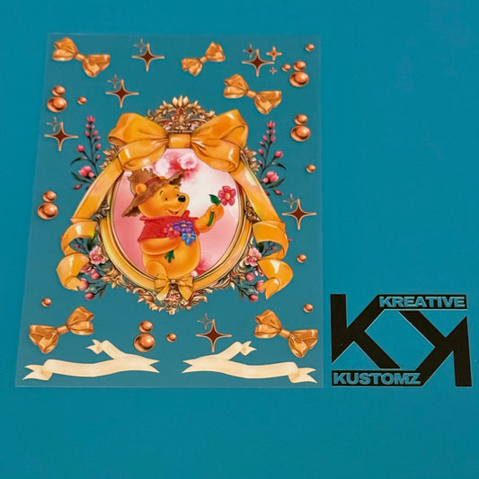 A5 Pooh Bow UV-DTF NOTEBOOK WRAP