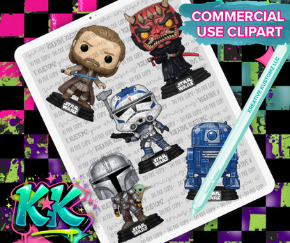 POP Character Clipart Bundle - Digital Download