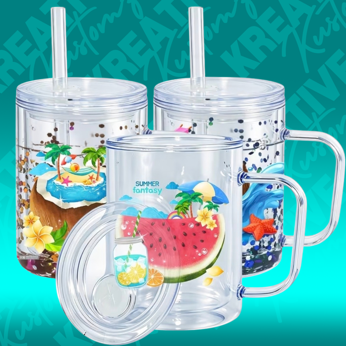 17oz Snow Globe Mug | Acrylic Pre-Drilled Mug