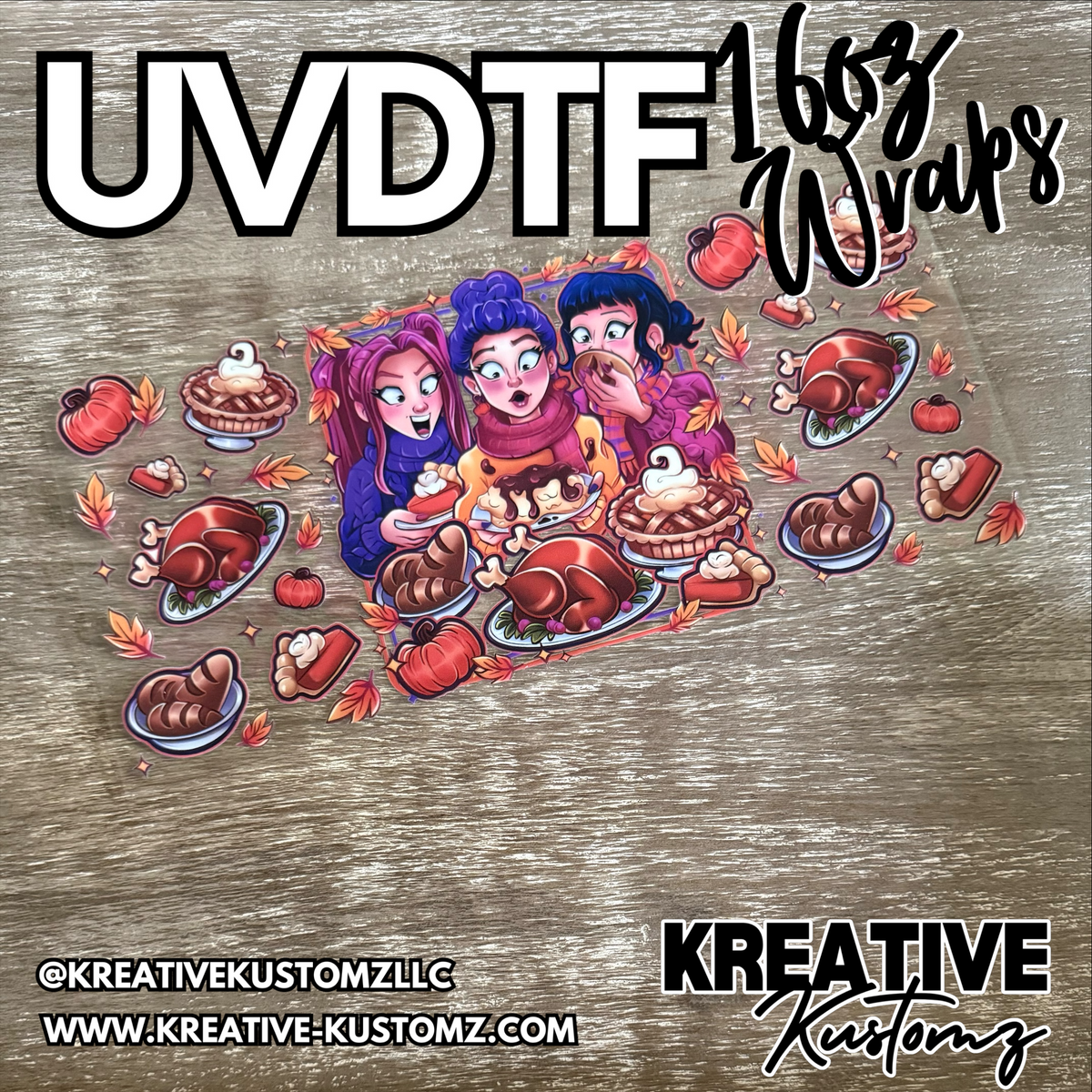 1330 | RTS | UV DTF Cup Wrap for 16oz Libbey Glass