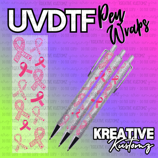 Breast Cancer Awareness | UV DTF Pen Wrap Decal