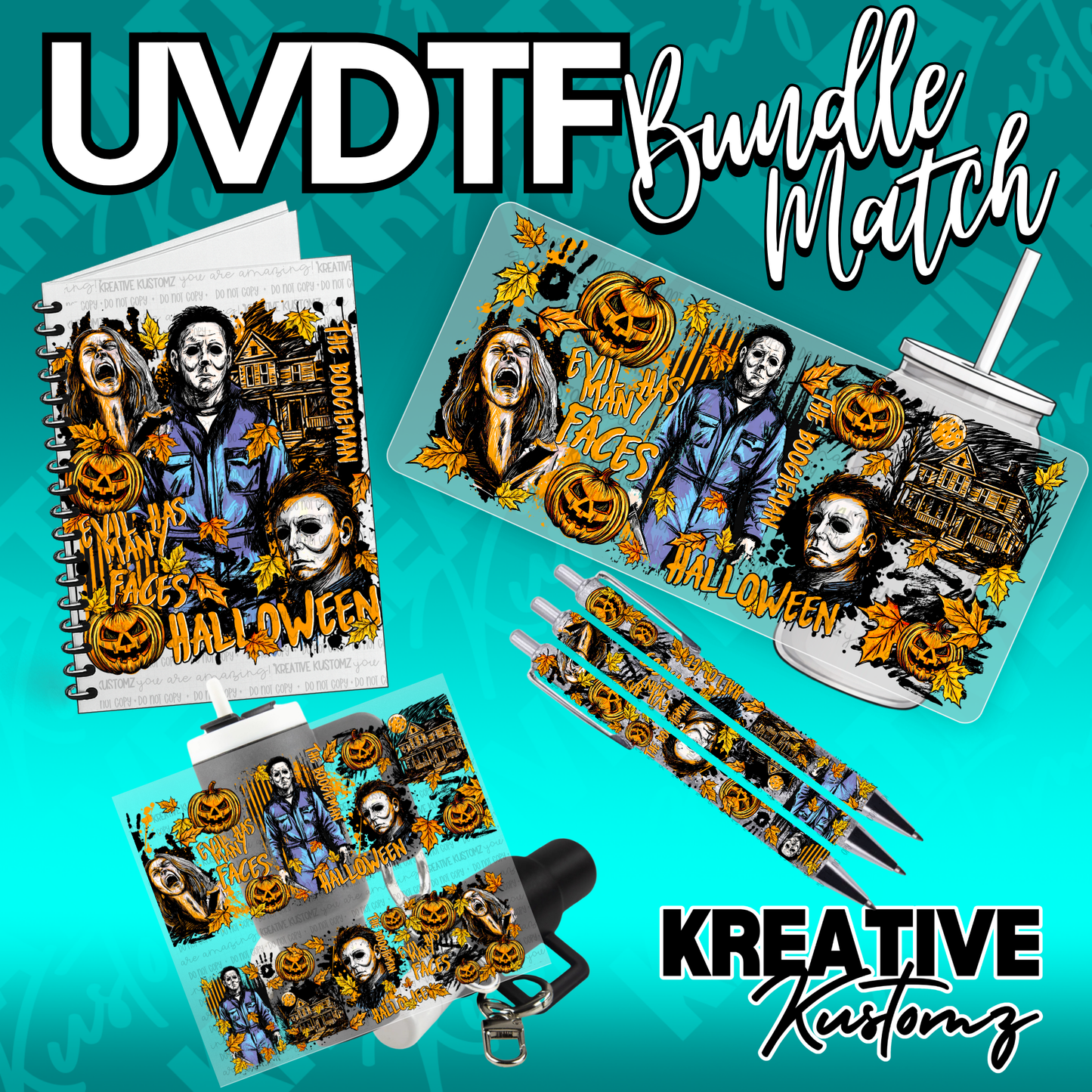 Horror Matching Bundle | UV DTF Wraps & Decals