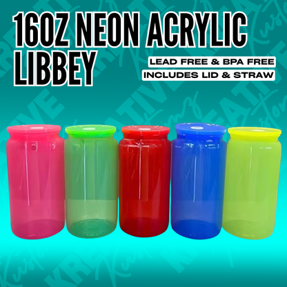 16oz Neon Libbey | Acrylic Plastic Tumbler