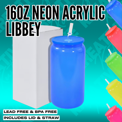 16oz Neon Libbey | Acrylic Plastic Tumbler