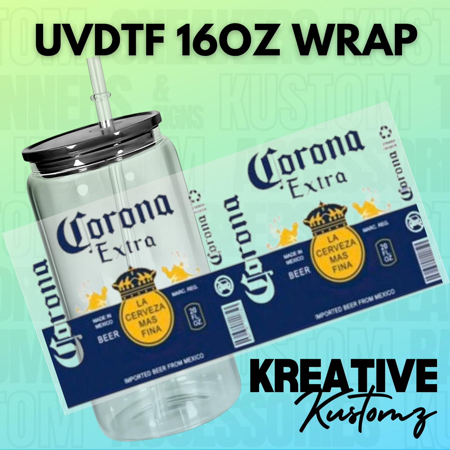 KK-B7047 Extra Beer Label - 16oz UVDTF Wrap