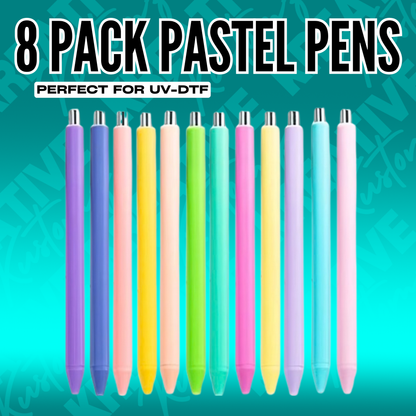 Pastel Pen 8/pack | Plastic Pen Blanks