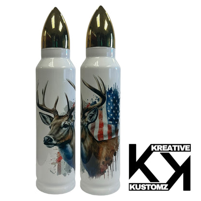 Whitetail Buck Flag - 32oz Bullet Tumbler