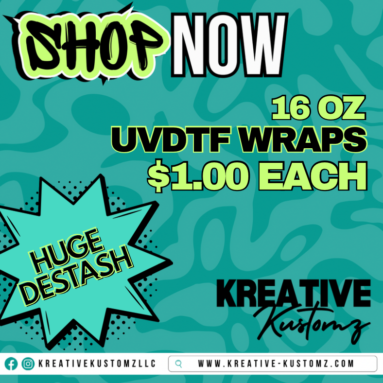 16oz Wrap UVDTF - Destash