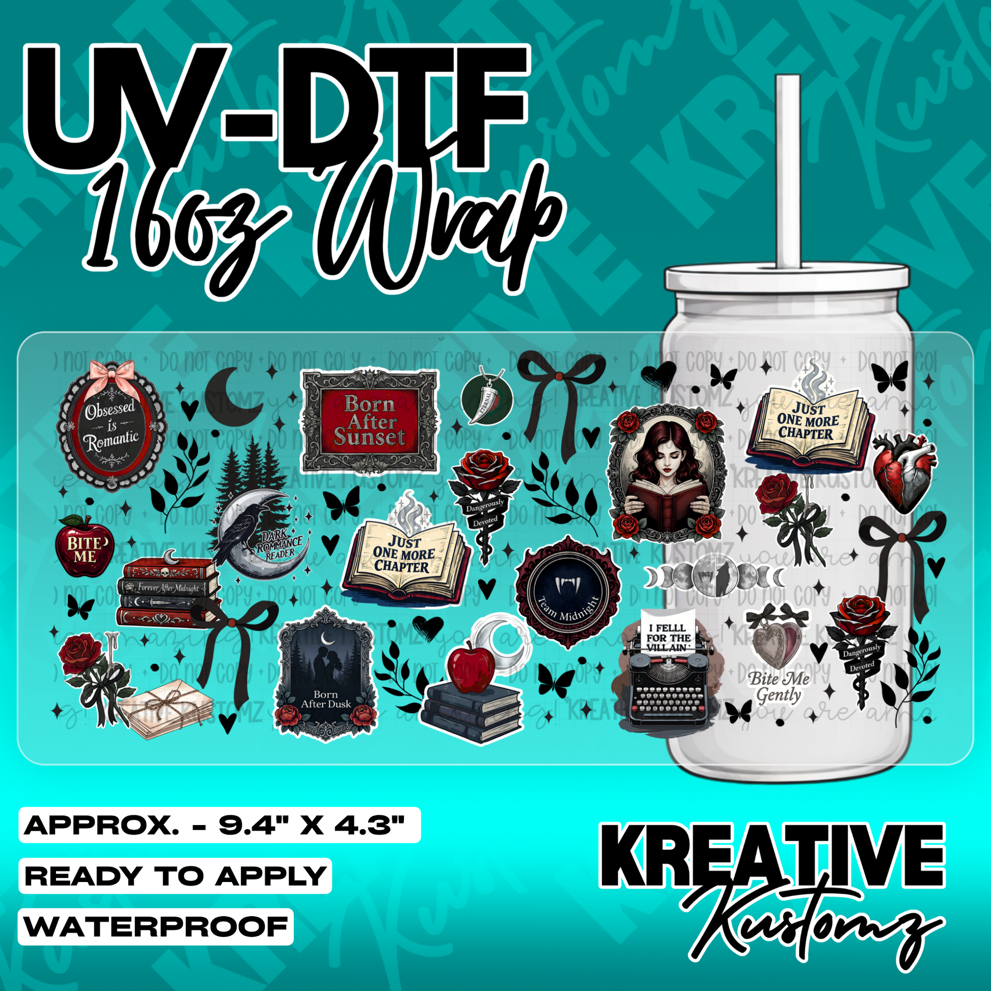 5259 | UV DTF Cup Wrap for 16oz Libbey Glass