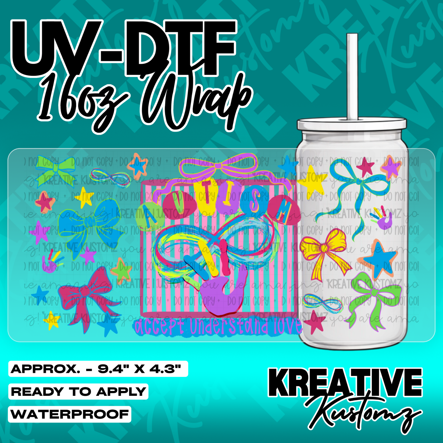 5263 | UV DTF Cup Wrap for 16oz Libbey Glass