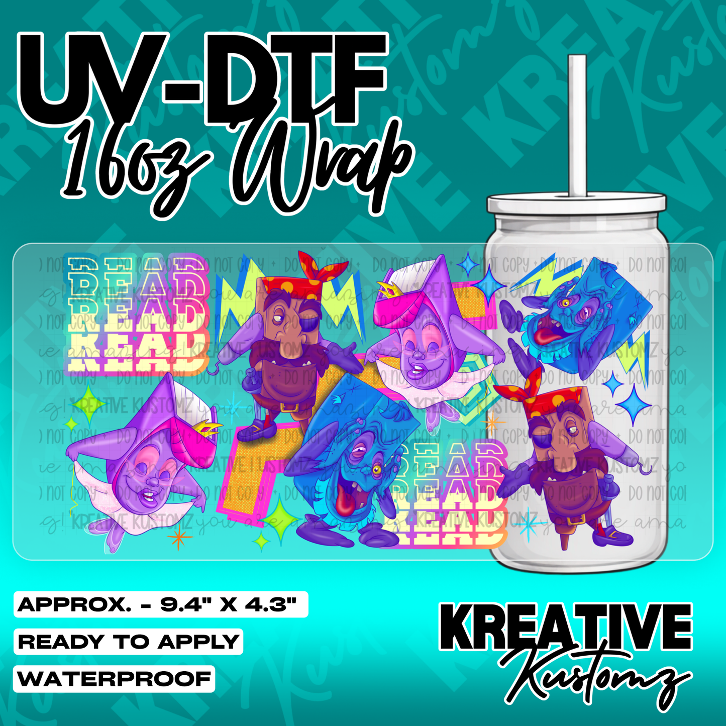 5265 | UV DTF Cup Wrap for 16oz Libbey Glass