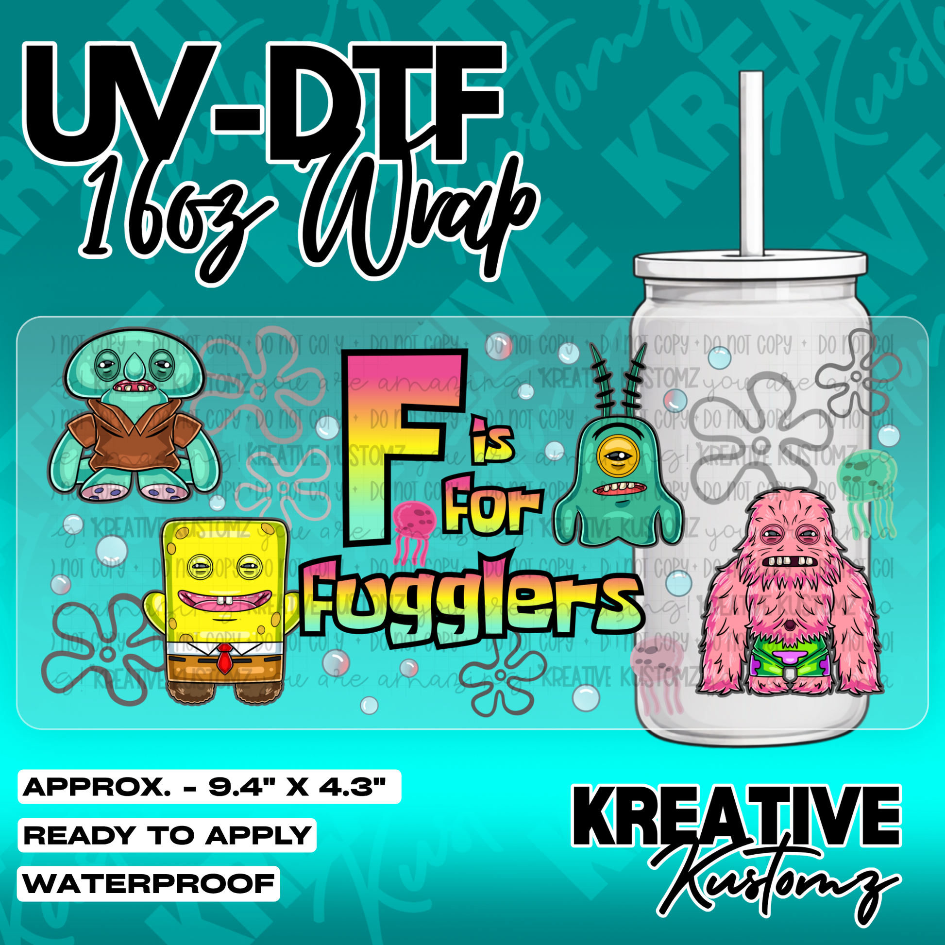 5275 | UV DTF Cup Wrap for 16oz Libbey Glass