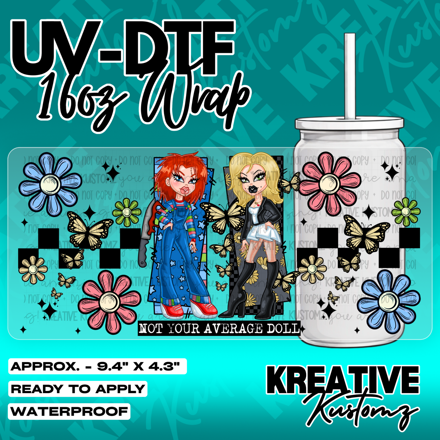 5281 | UV DTF Cup Wrap for 16oz Libbey Glass