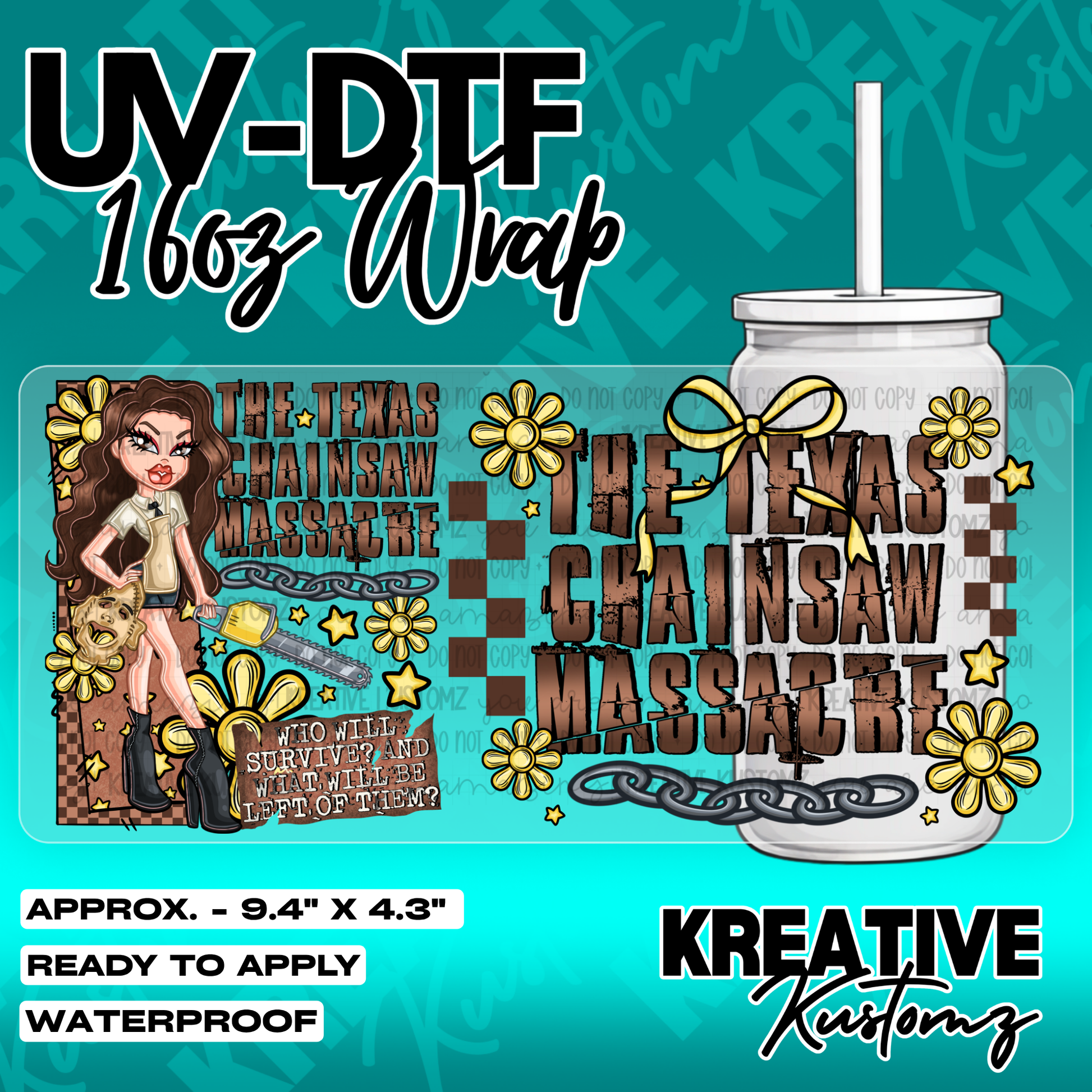 5283 | UV DTF Cup Wrap for 16oz Libbey Glass