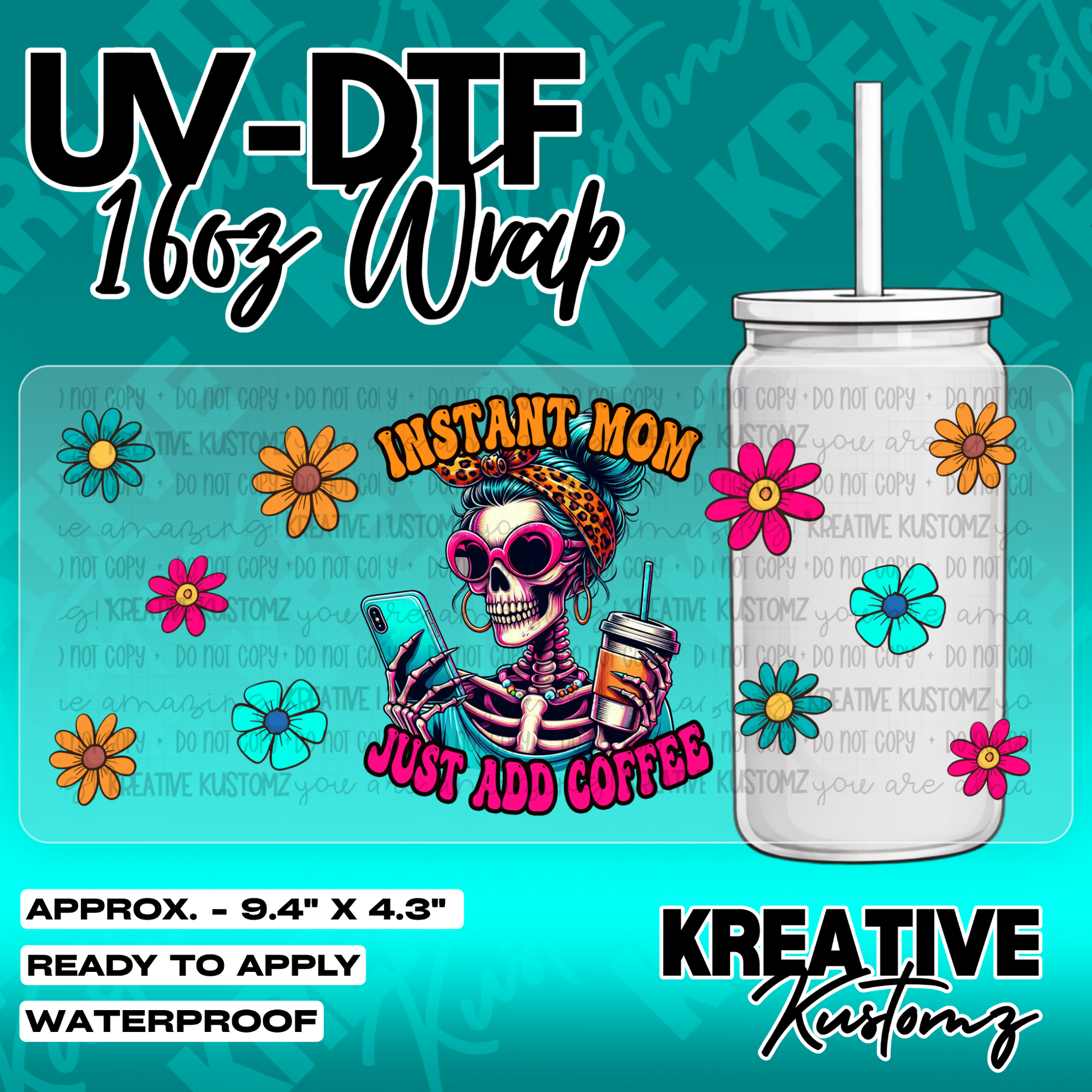 5289 | UV DTF Cup Wrap for 16oz Libbey Glass