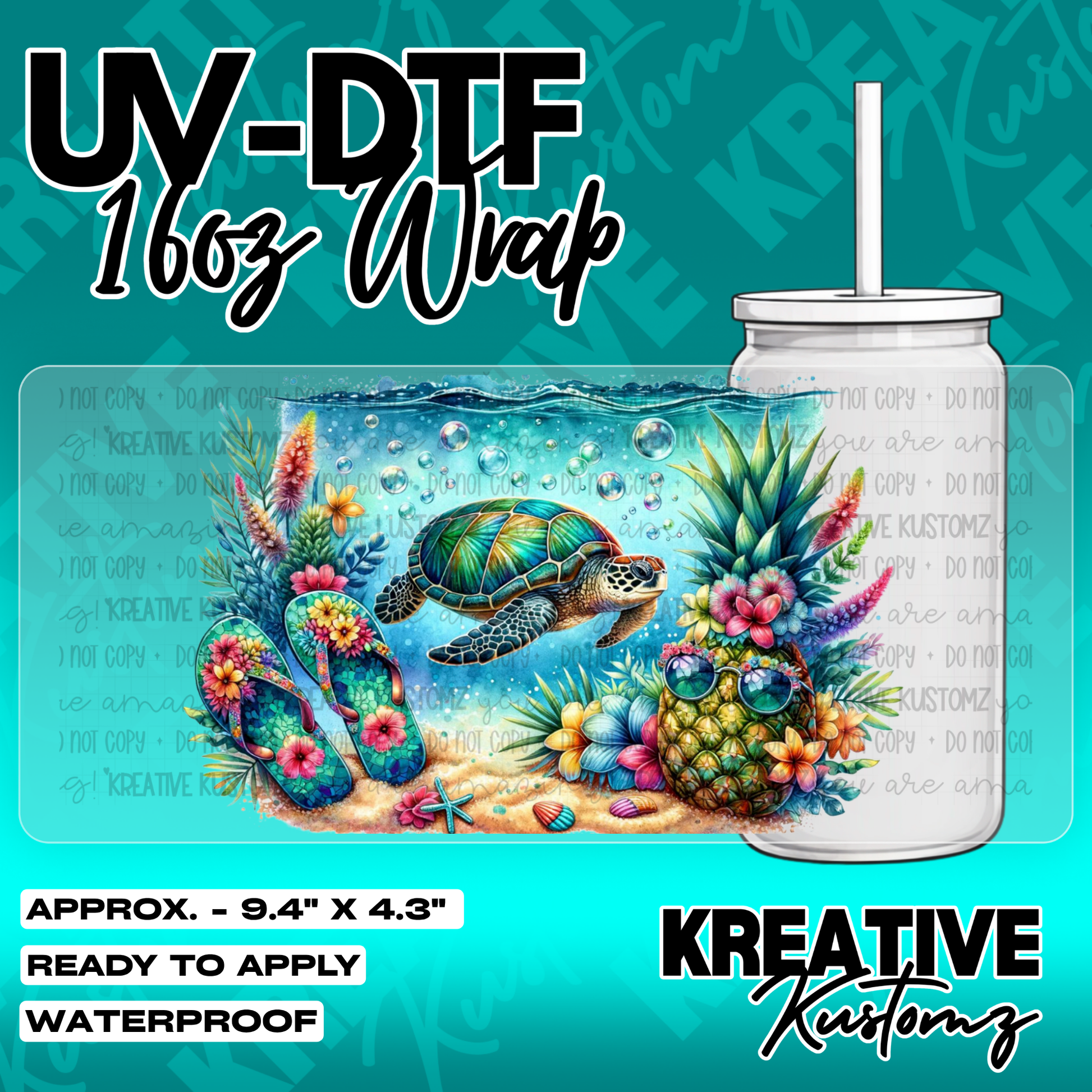 5292 | UV DTF Cup Wrap for 16oz Libbey Glass