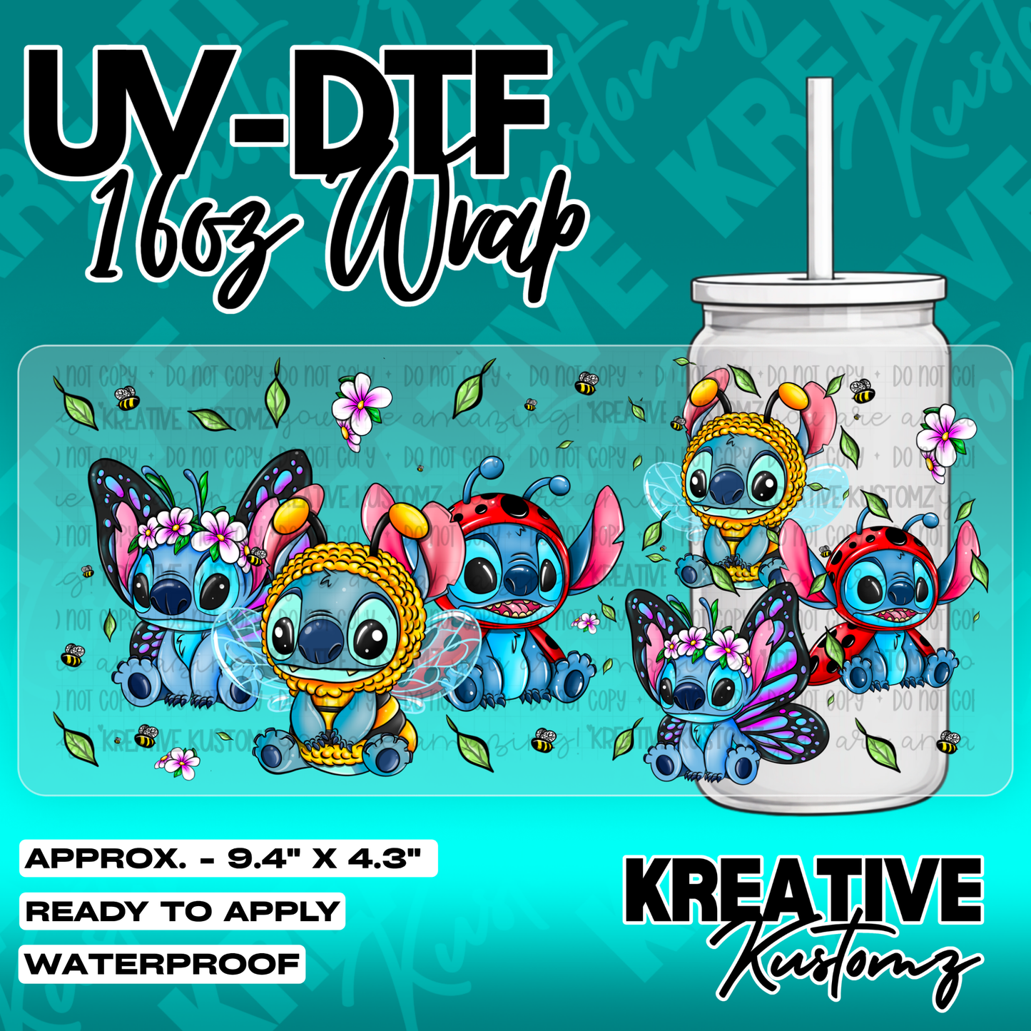 5297 | UV DTF Cup Wrap for 16oz Libbey Glass