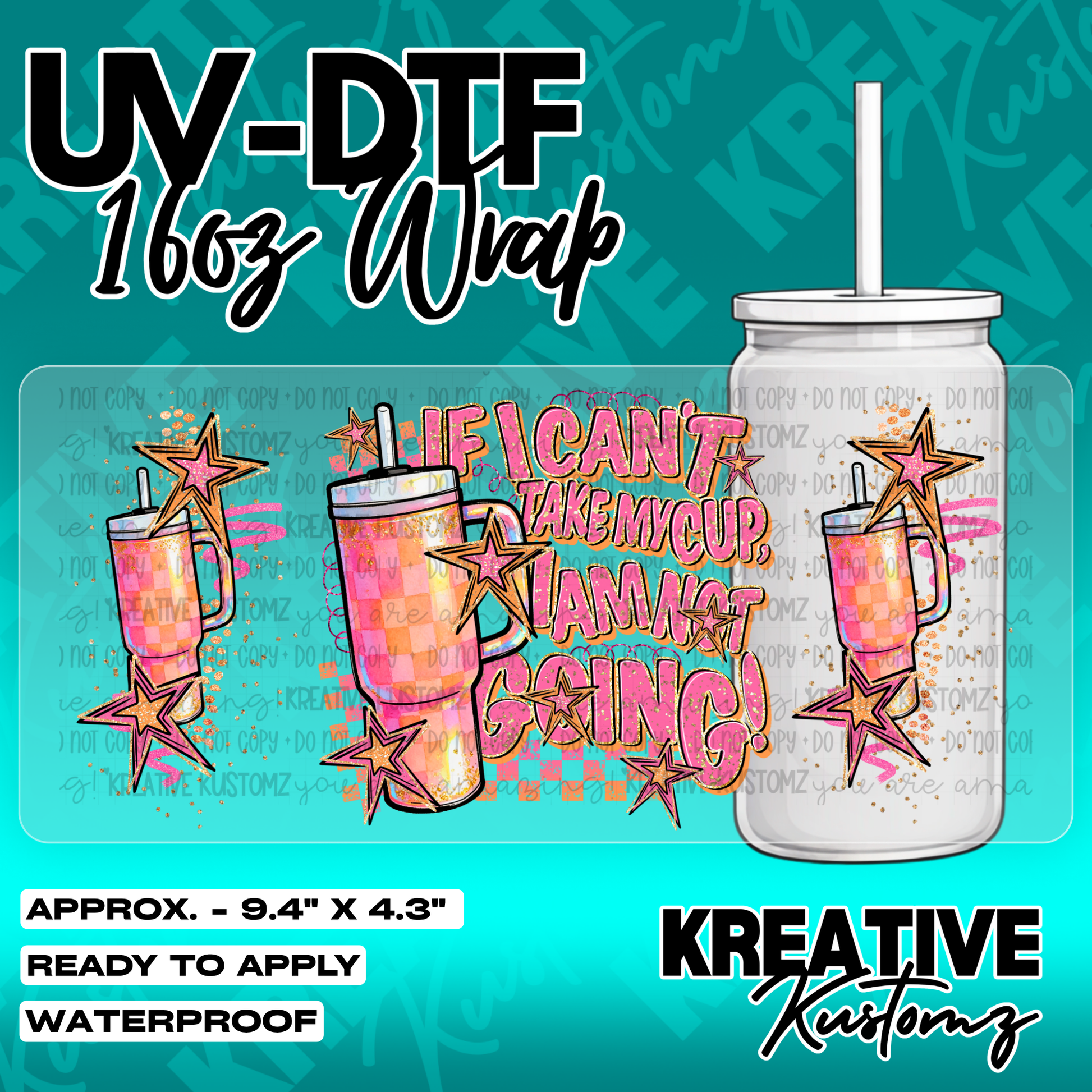 5299 | UV DTF Cup Wrap for 16oz Libbey Glass