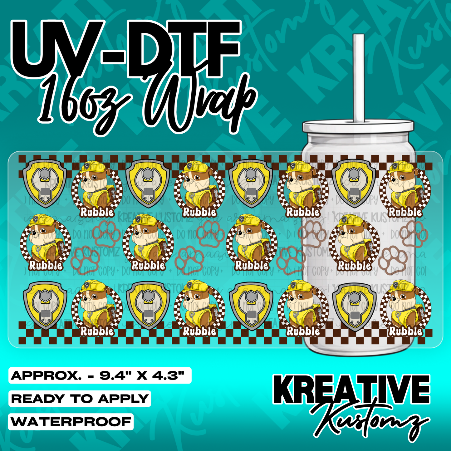 5300 | UV DTF Cup Wrap for 16oz Libbey Glass