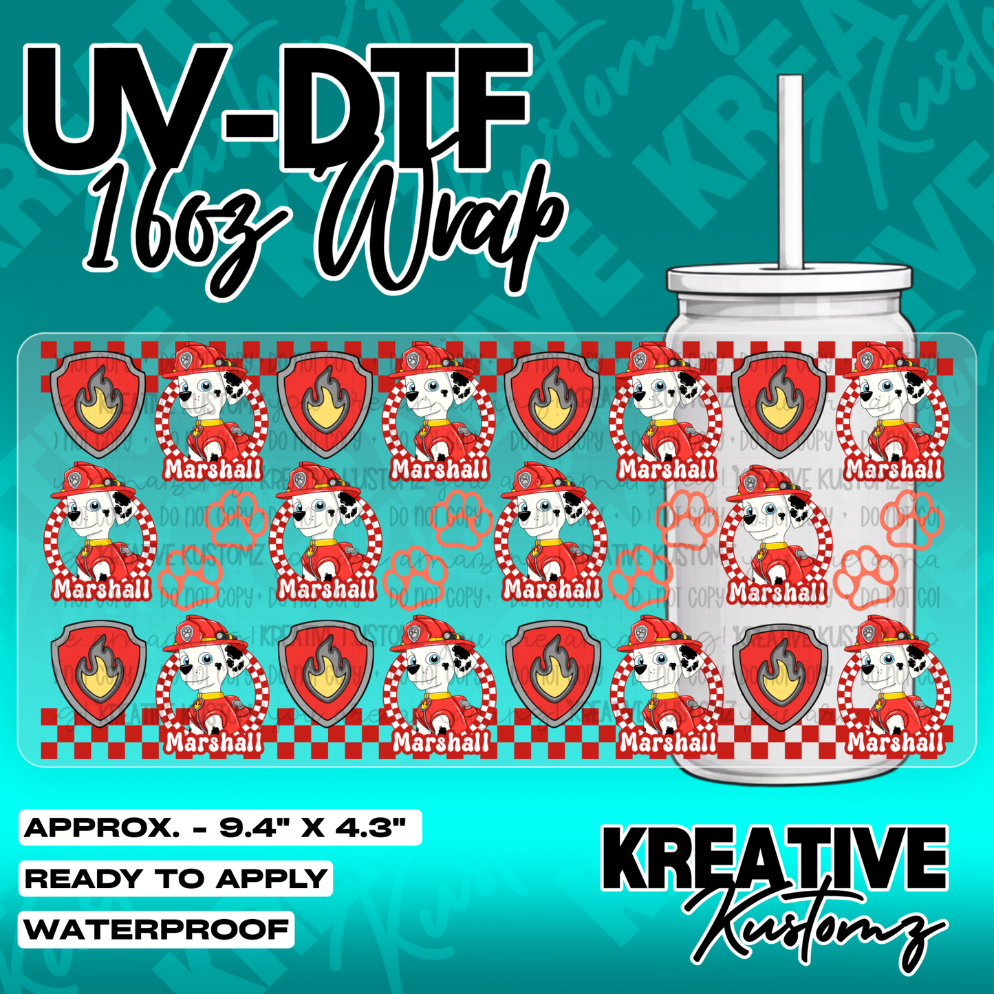 5301 | UV DTF Cup Wrap for 16oz Libbey Glass