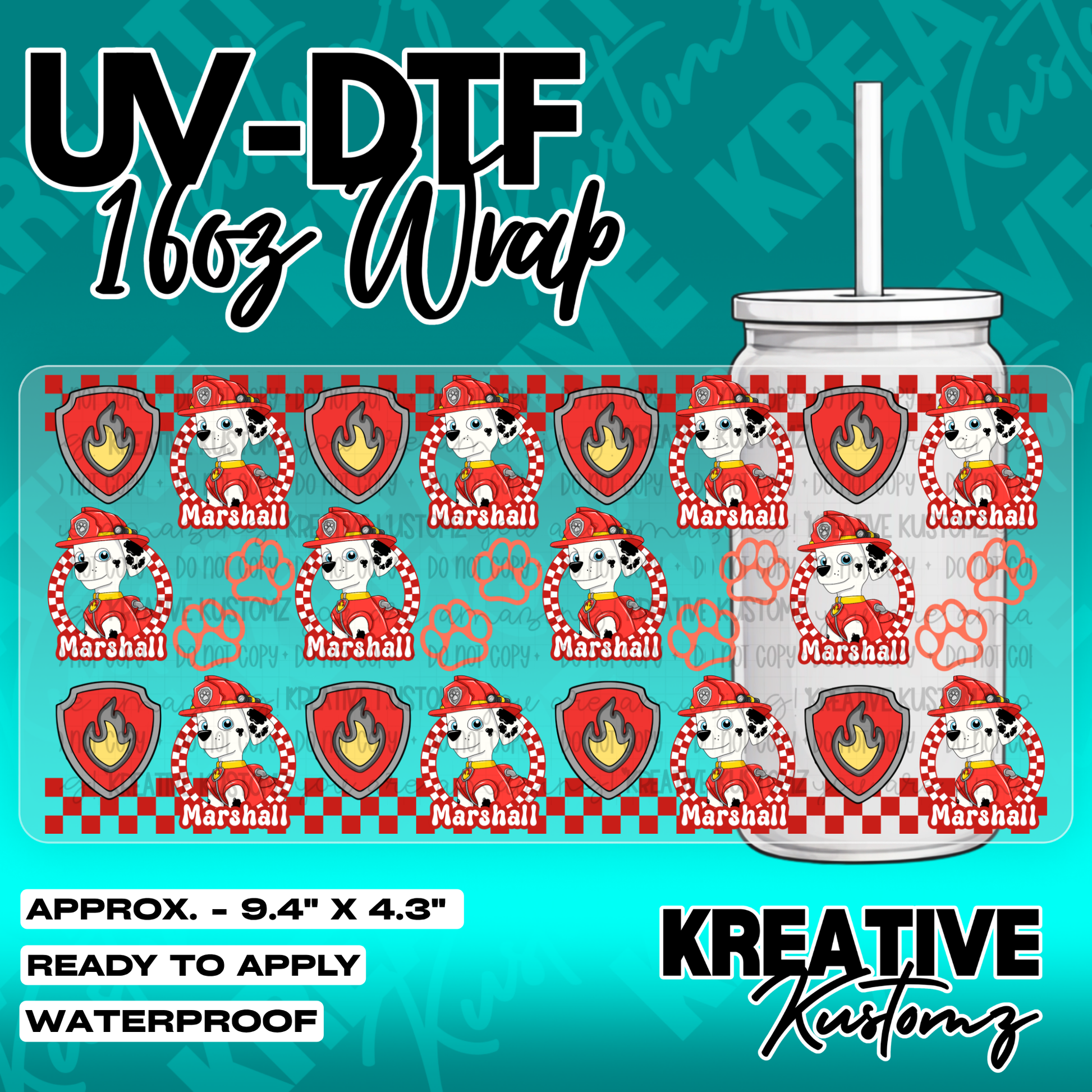 5301 | UV DTF Cup Wrap for 16oz Libbey Glass