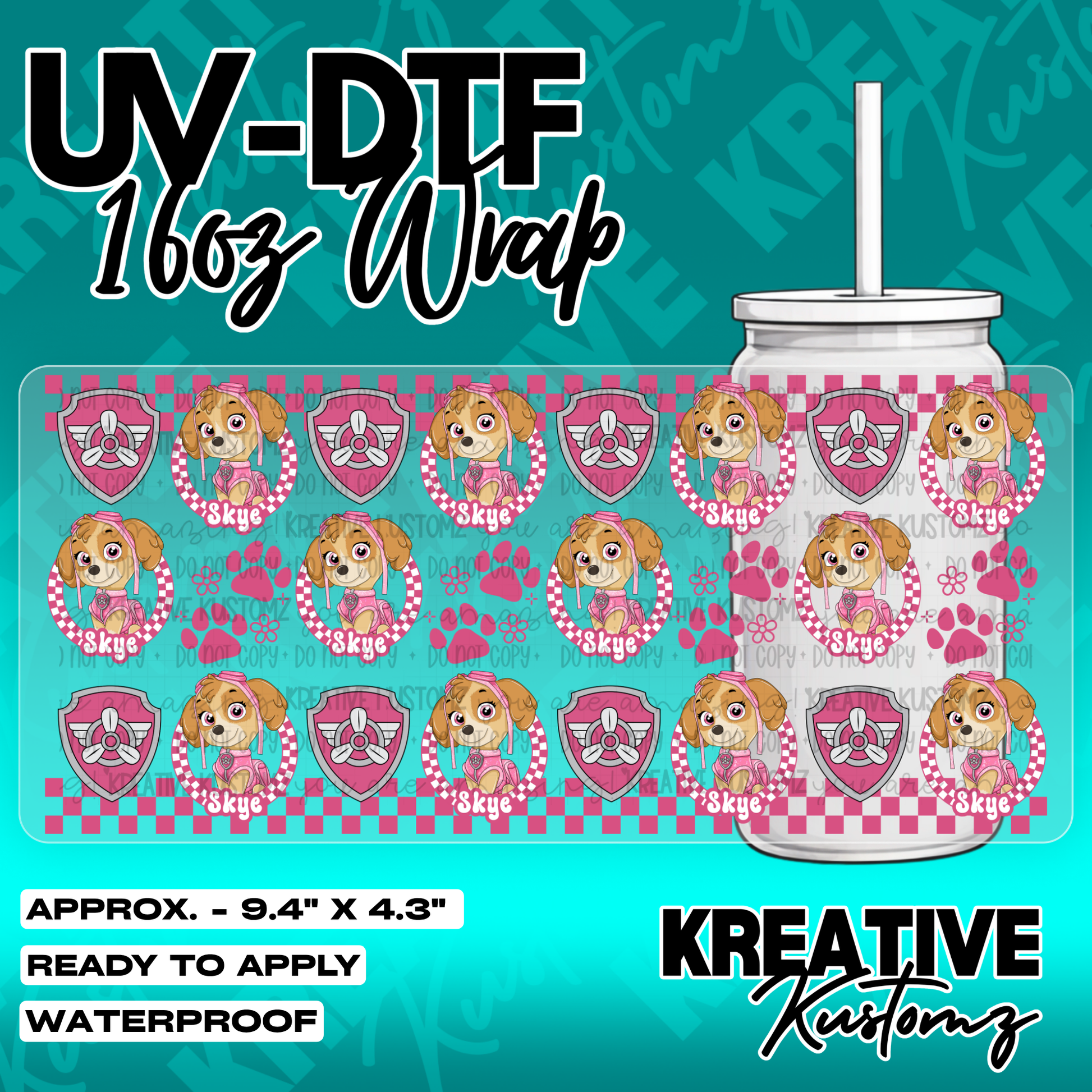 5302 | UV DTF Cup Wrap for 16oz Libbey Glass