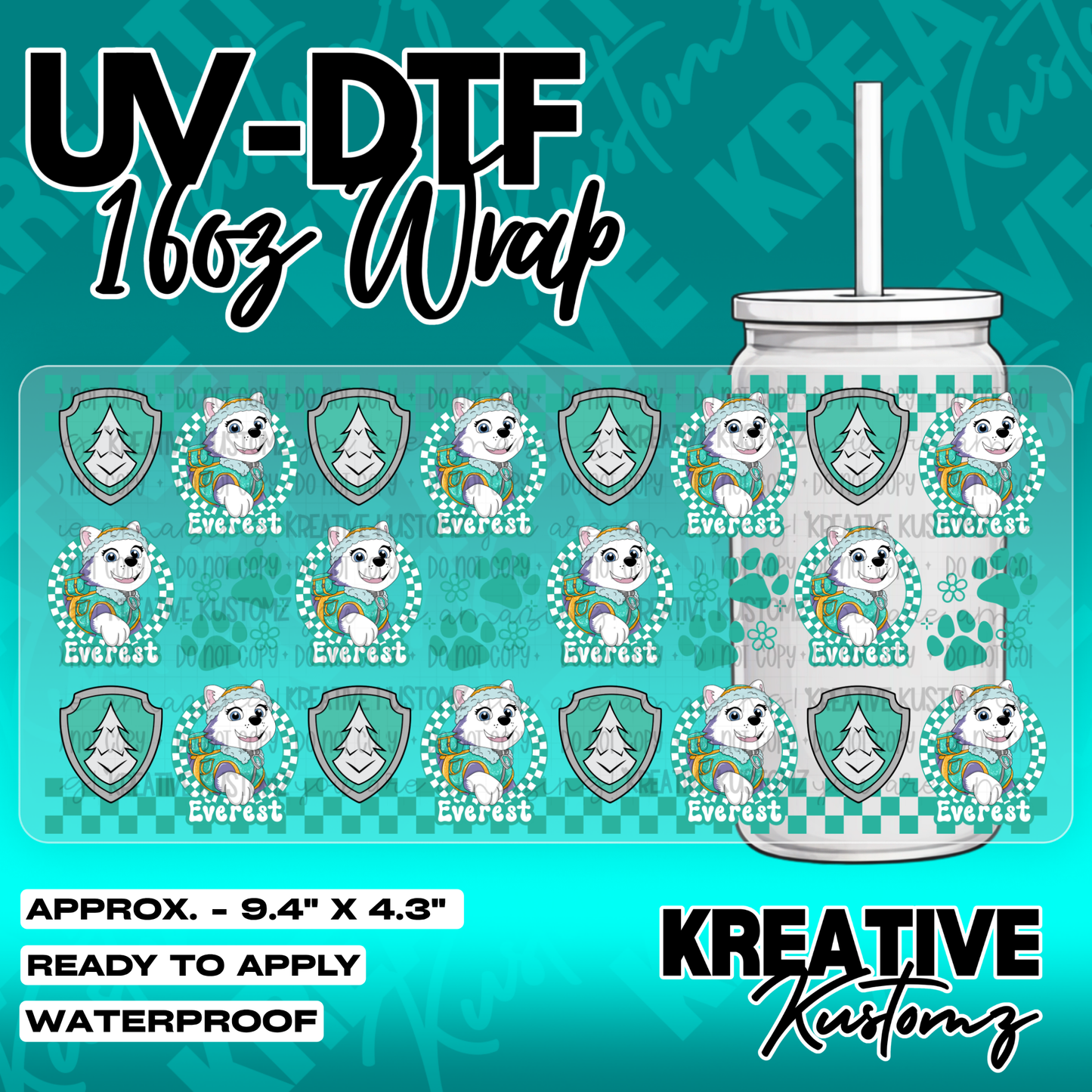 5305 | UV DTF Cup Wrap for 16oz Libbey Glass